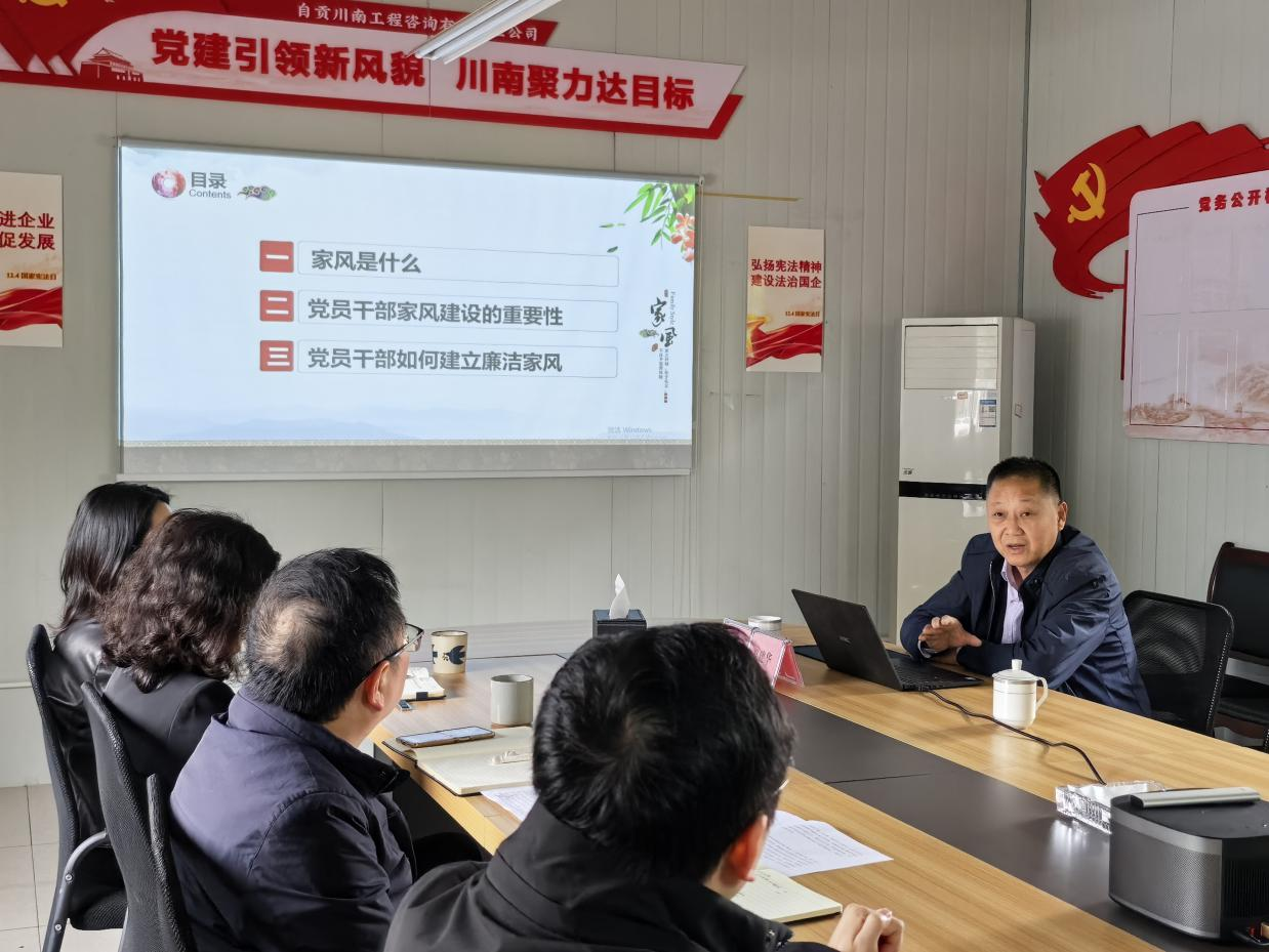 川南咨询 | 川南咨询联合党支部开展&ldquo;家风润初心&middot;清风伴征程&rdquo;党课学习